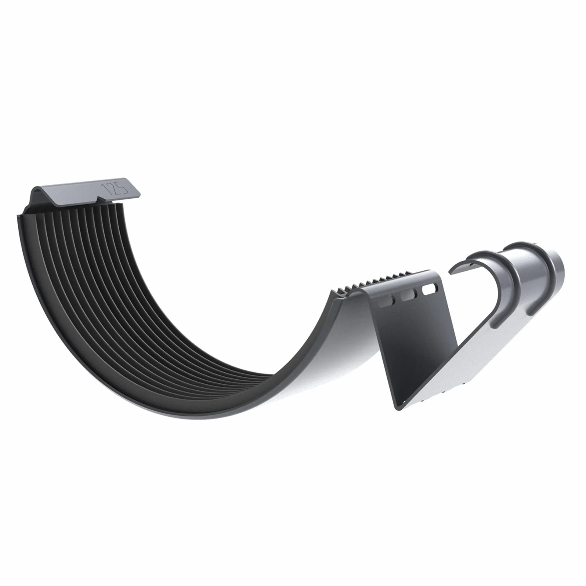 Kourun jatkokappale Ruukki 125 mm RR23 harmaa