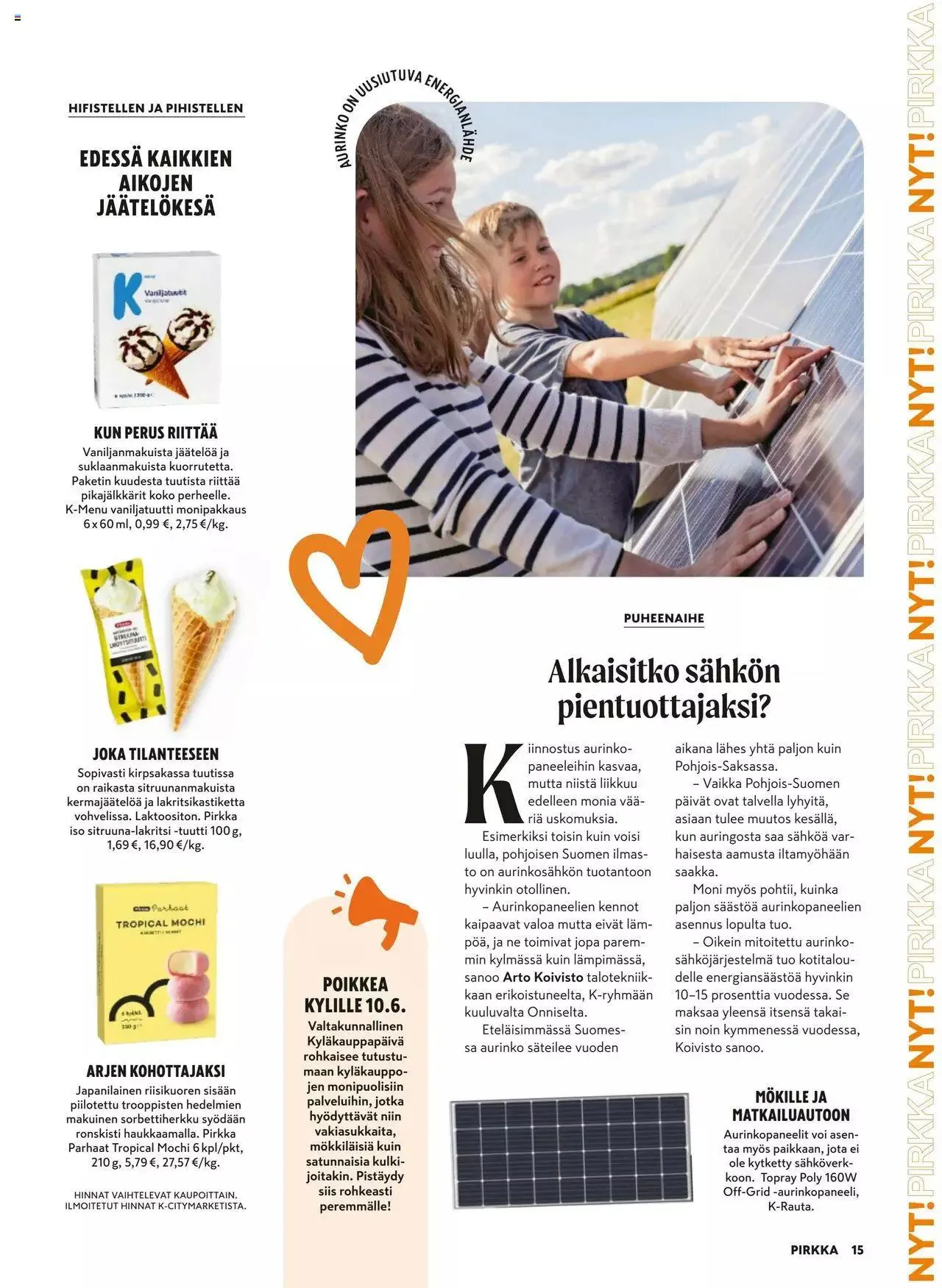 K-Market tarjoukset Pirkka 6–8/2023 voimassa alkaen 7. kesäkuuta - 29. elokuuta 2023 - Tarjouslehti sivu 15