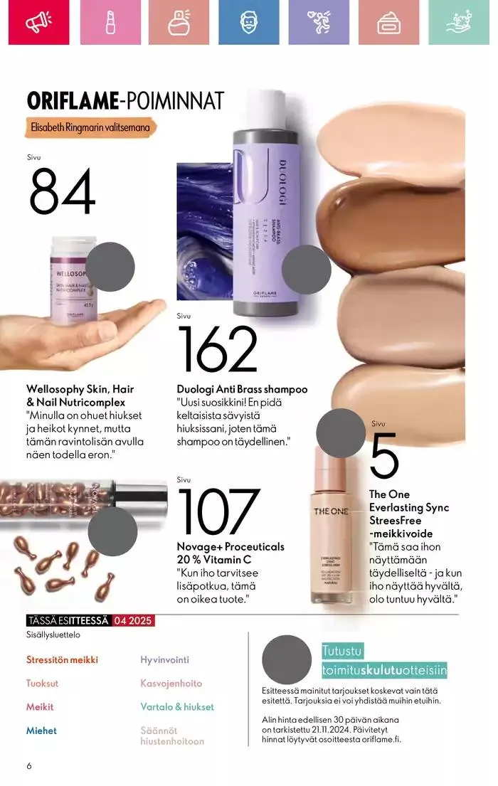 Oriflame tarjoukset voimassa alkaen 9. maaliskuuta - 29. maaliskuuta 2025 - Tarjouslehti sivu 6