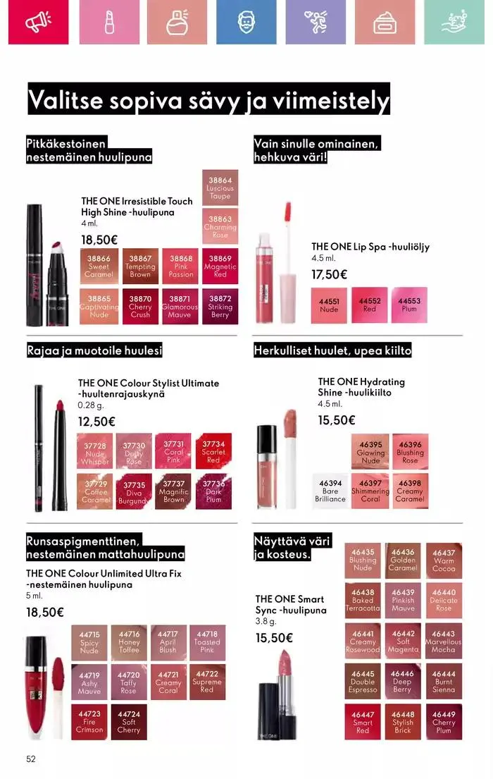 Oriflame tarjoukset voimassa alkaen 9. maaliskuuta - 29. maaliskuuta 2025 - Tarjouslehti sivu 52