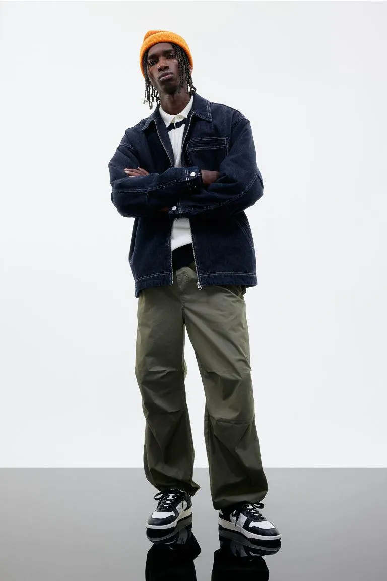 Topattu farkkutakki Relaxed Fit