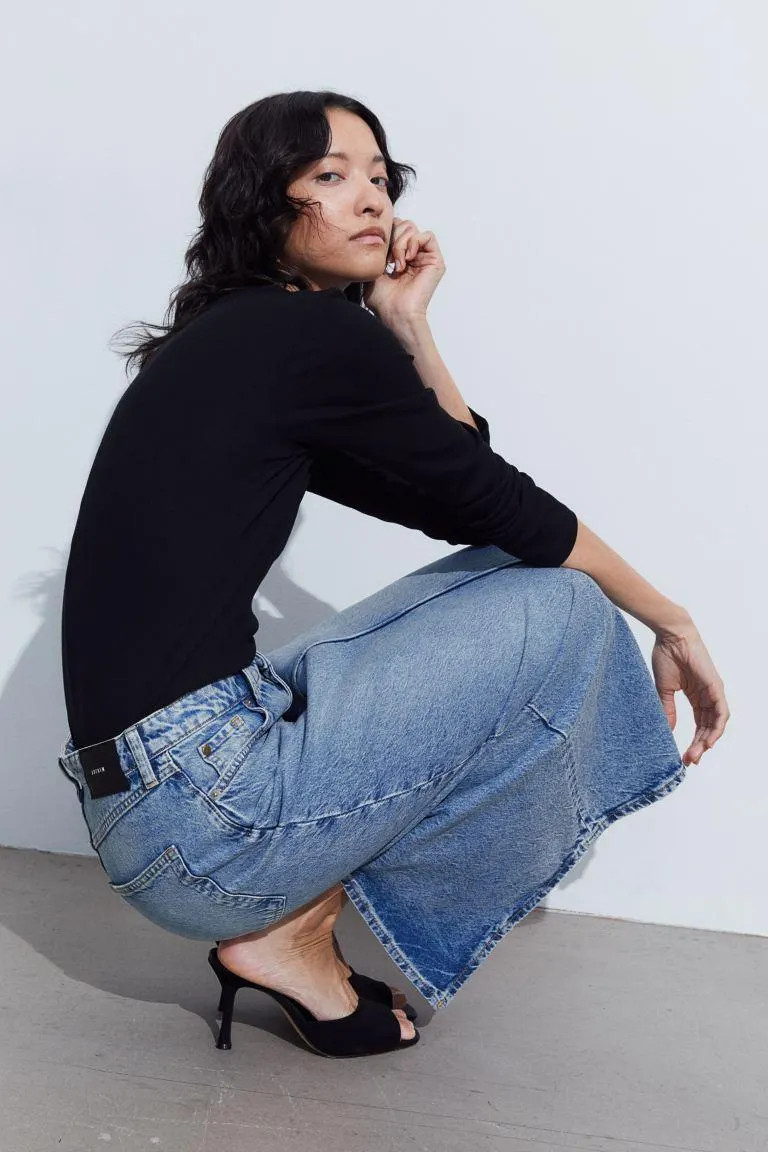 Ribattu pitkähihainen pusero