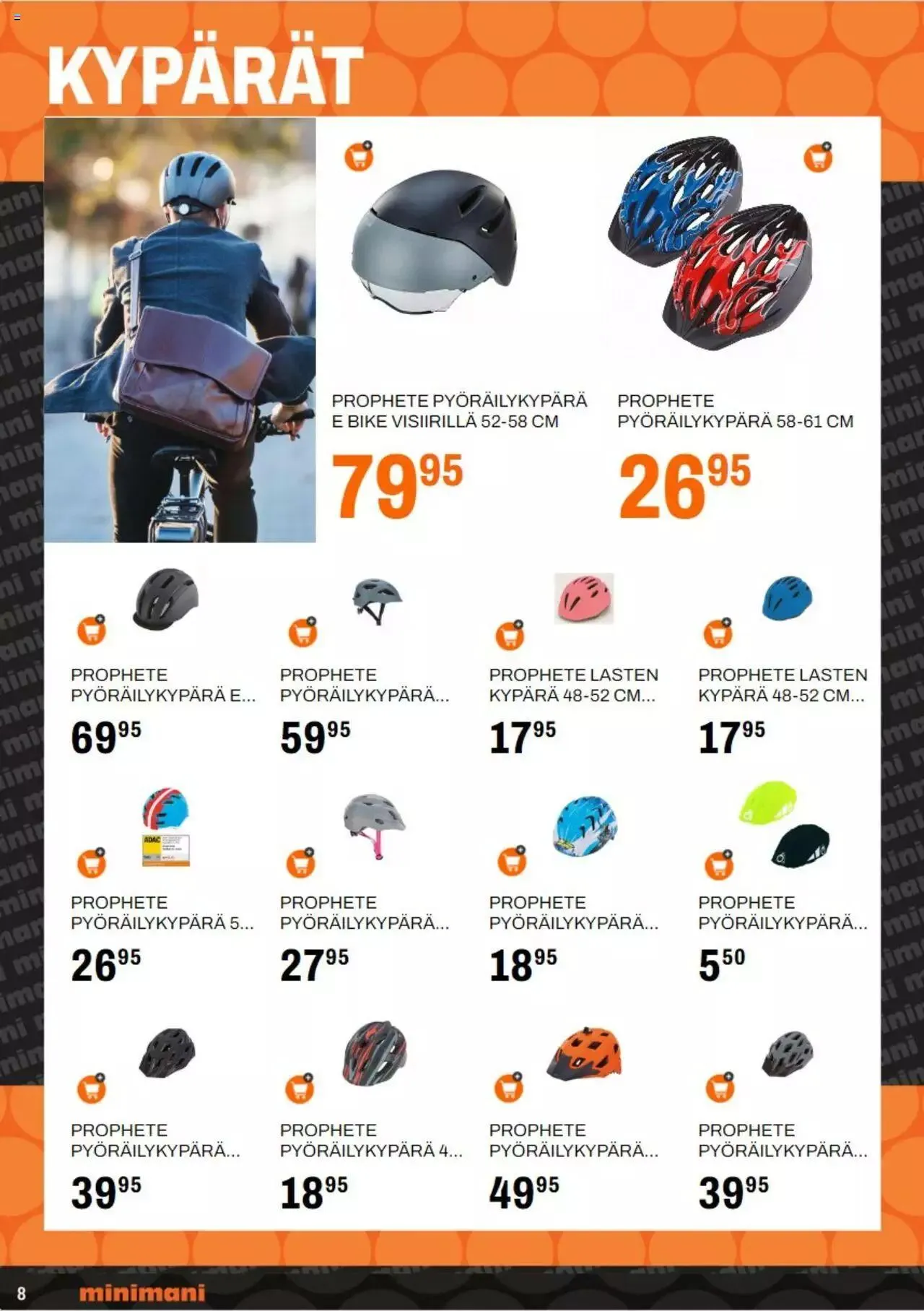 Minimani - Pyöräilykuvasto voimassa alkaen 28. elokuuta - 31. joulukuuta 2023 - Tarjouslehti sivu 8