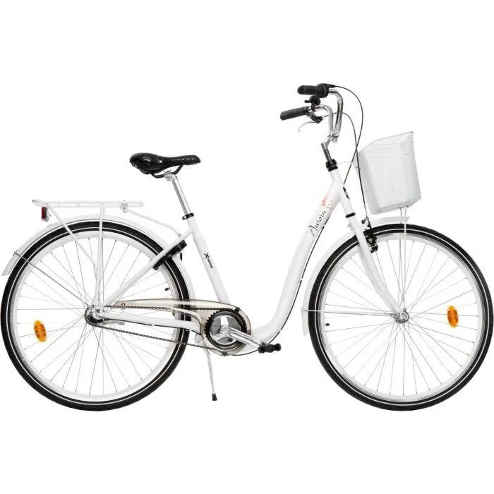 Aurora pyörä 3 vaihdetta 28" valkoinen, low-step -runko 45 cm