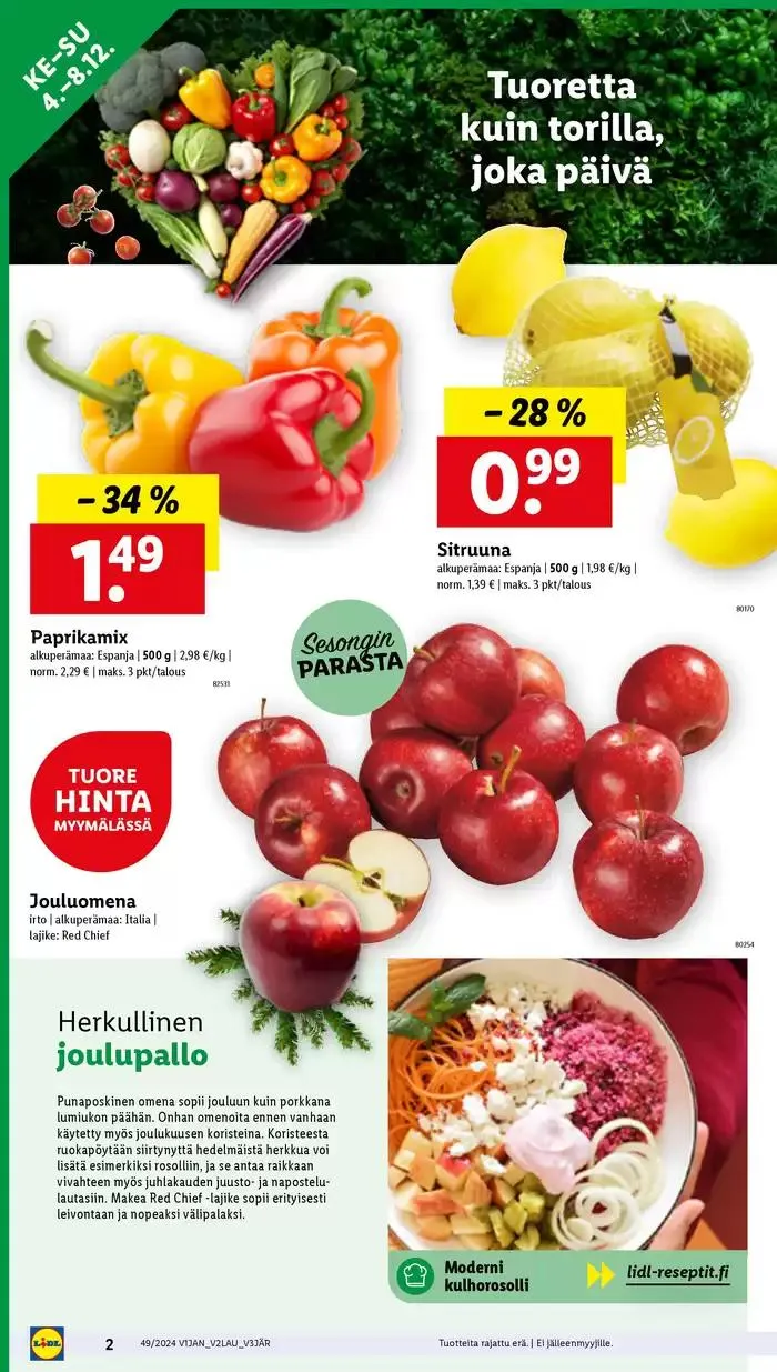 Lidl tarjoukset voimassa alkaen 2. joulukuuta - 11. joulukuuta 2024 - Tarjouslehti sivu 4