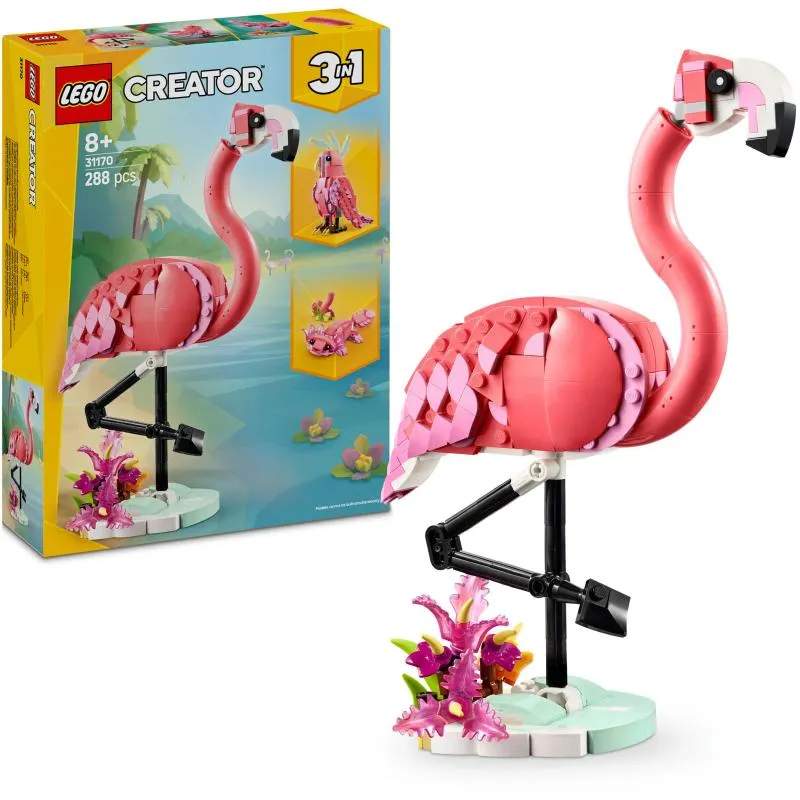 LEGO Creator 31170 Villieläimet: vaaleanpunainen flamingo