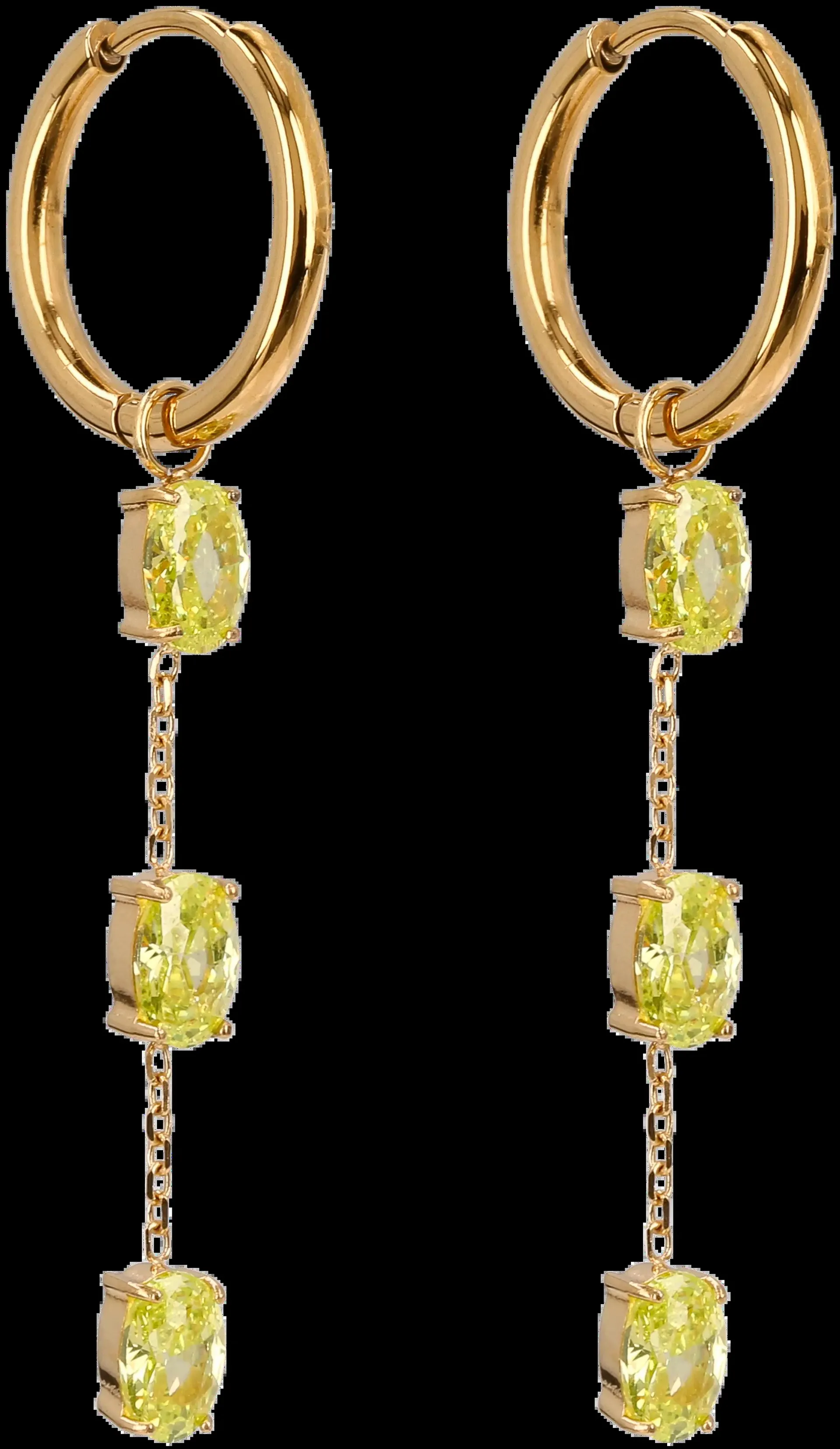 Edblad Misty hoops green gold korvakorut