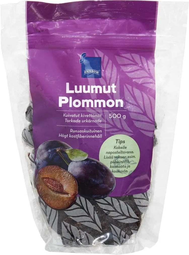 Rainbow 500g kuivatut kivettömät luumut