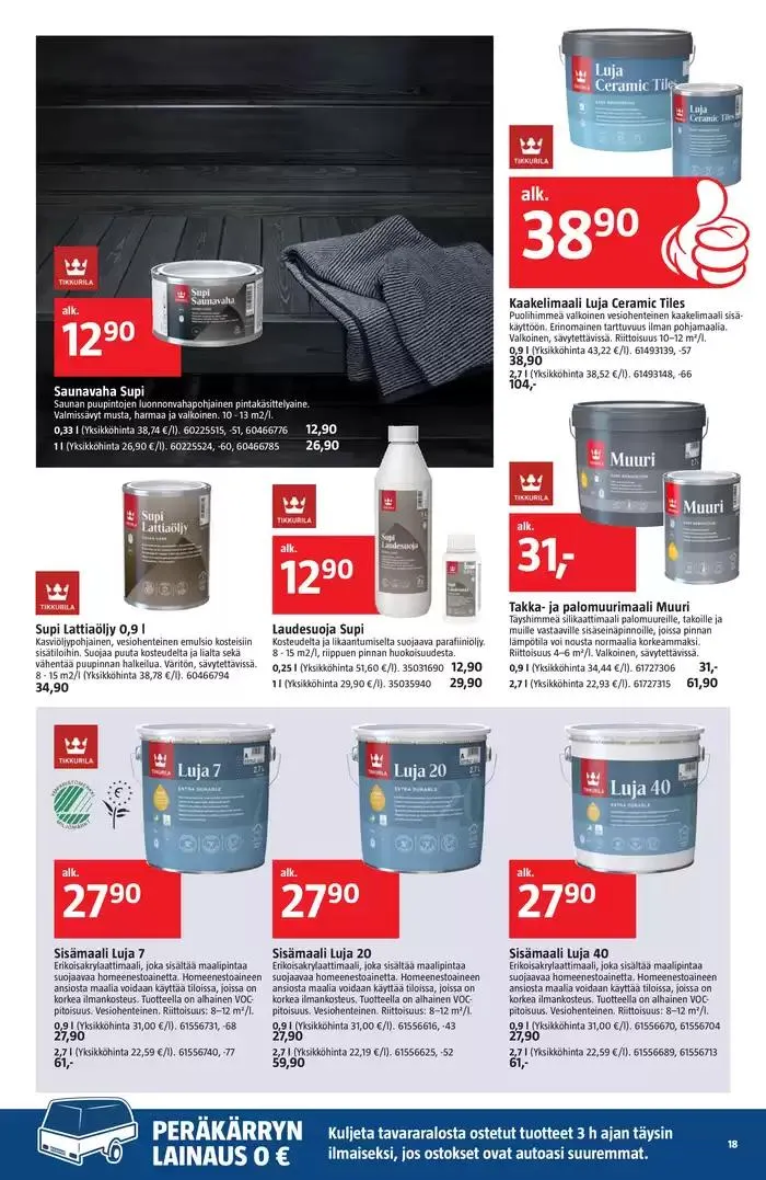 Bauhaus tarjoukset voimassa alkaen 6. maaliskuuta - 18. maaliskuuta 2025 - Tarjouslehti sivu 18