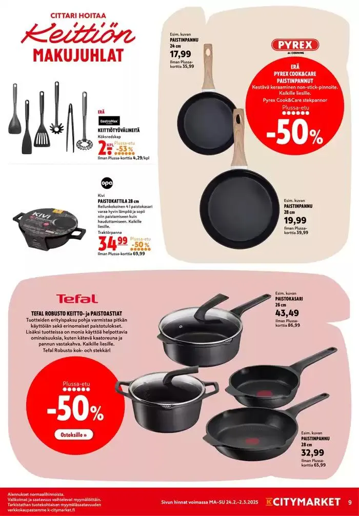 K-citymarket tarjoukset voimassa alkaen 24. helmikuuta - 10. maaliskuuta 2025 - Tarjouslehti sivu 9