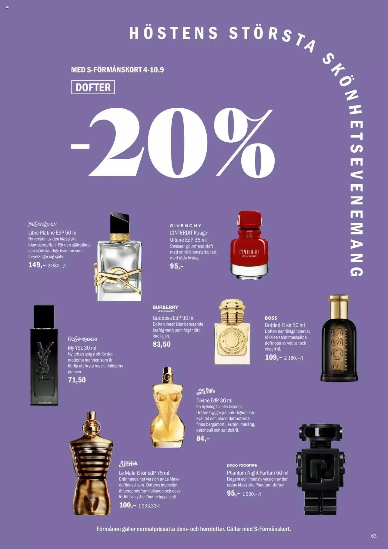 Sokos - Sokos kuvasto ruotsi syyskuu 2023 voimassa alkaen 4. syyskuuta - 8. lokakuuta 2023 - Tarjouslehti sivu 63