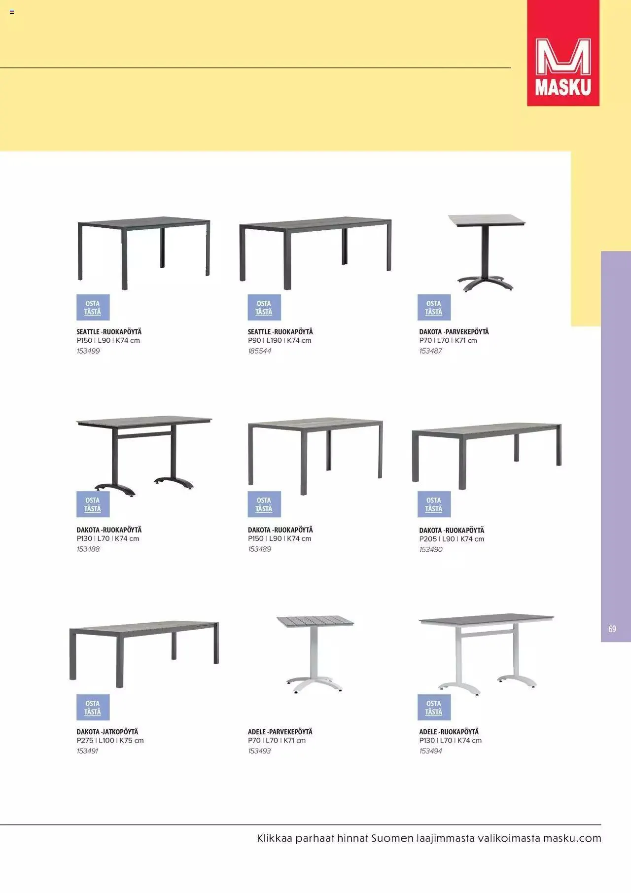 Masku tarjoukset - KESÄ 2024 voimassa alkaen 1. huhtikuuta - 31. joulukuuta 2024 - Tarjouslehti sivu 69