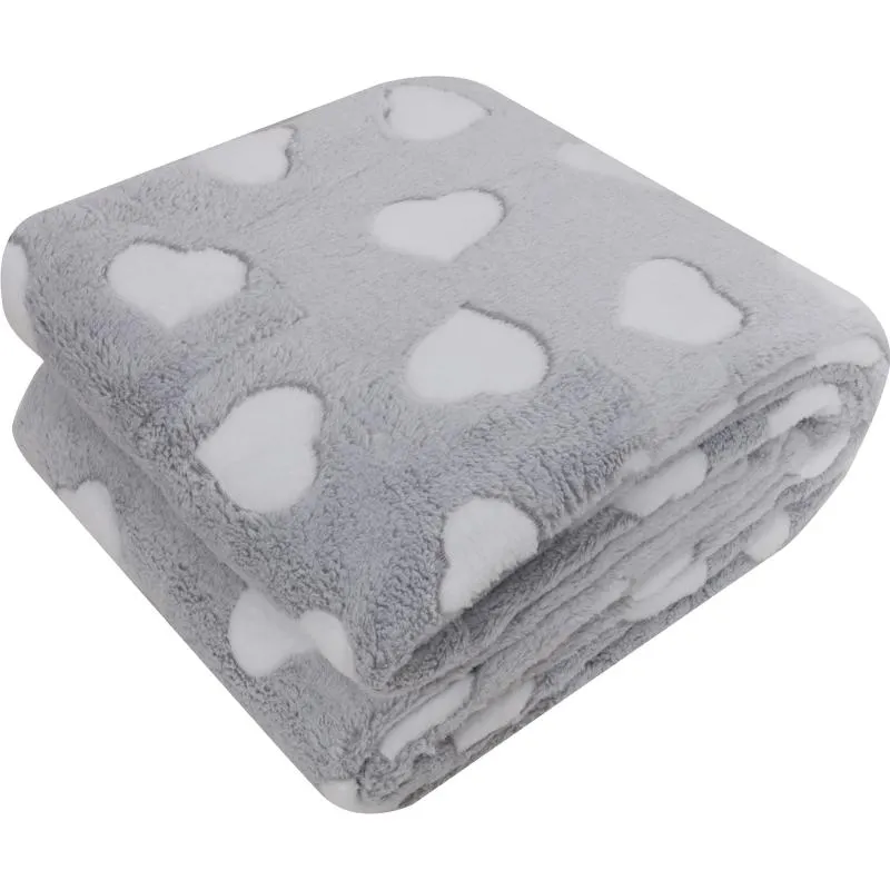 Torkkupeite Kotikulta 150 x 200 cm Lumisydämet