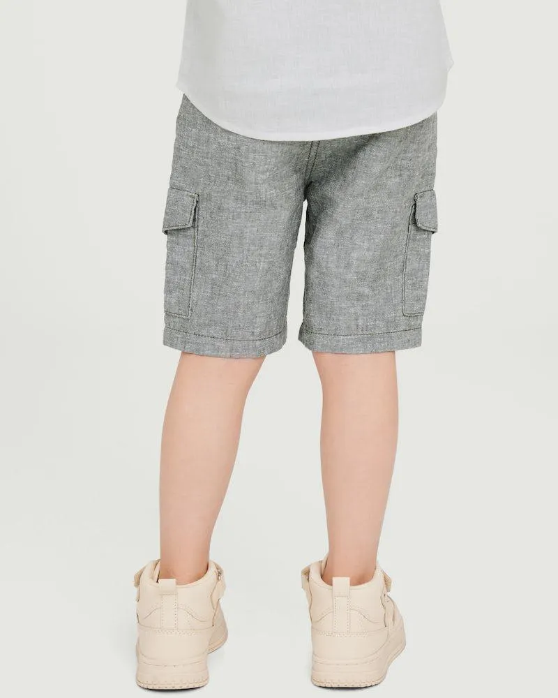 Cargo-shortsit pellavasekoitetta