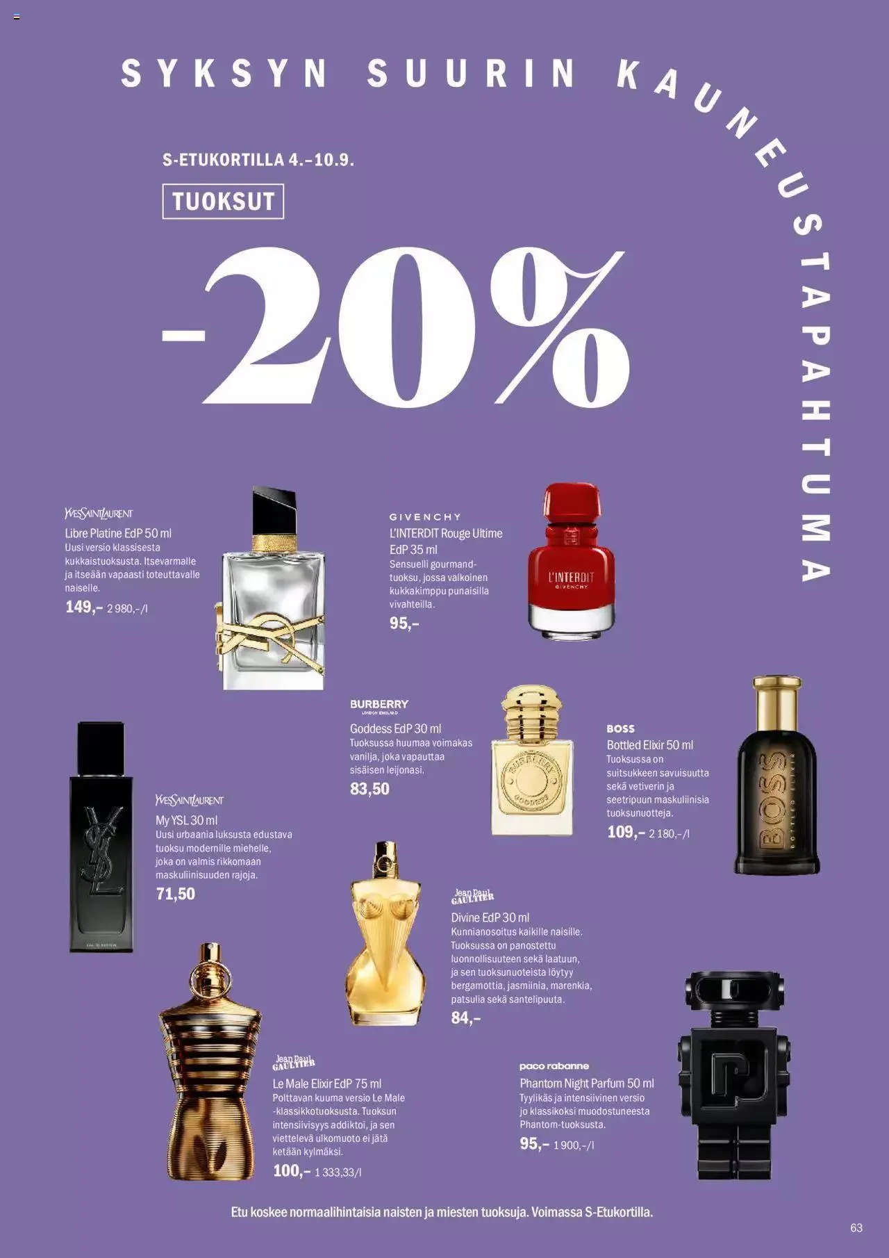 Sokos tarjoukset voimassa alkaen 4. syyskuuta - 8. lokakuuta 2023 - Tarjouslehti sivu 63