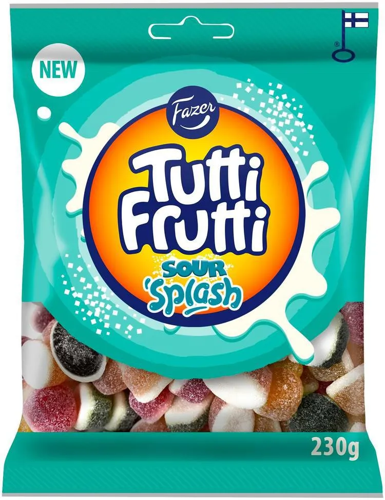 Fazer Tutti Frutti Sour Splash Mix karkkipussi 230g