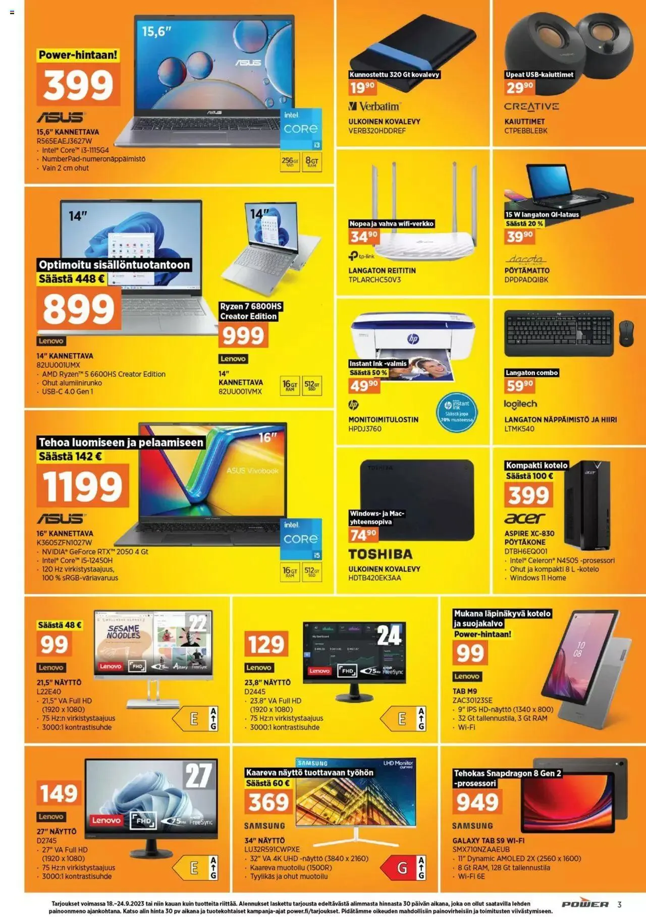 Power tarjoukset voimassa alkaen 18. syyskuuta - 24. syyskuuta 2023 - Tarjouslehti sivu 3