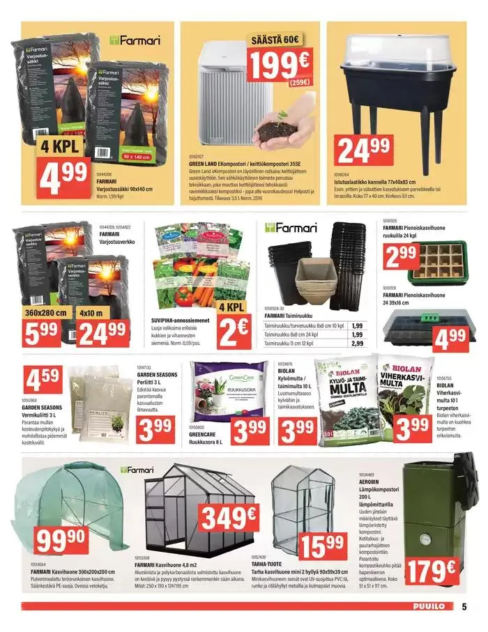 Puuilo tarjoukset voimassa alkaen 5. maaliskuuta - 16. maaliskuuta 2025 - Tarjouslehti sivu 5