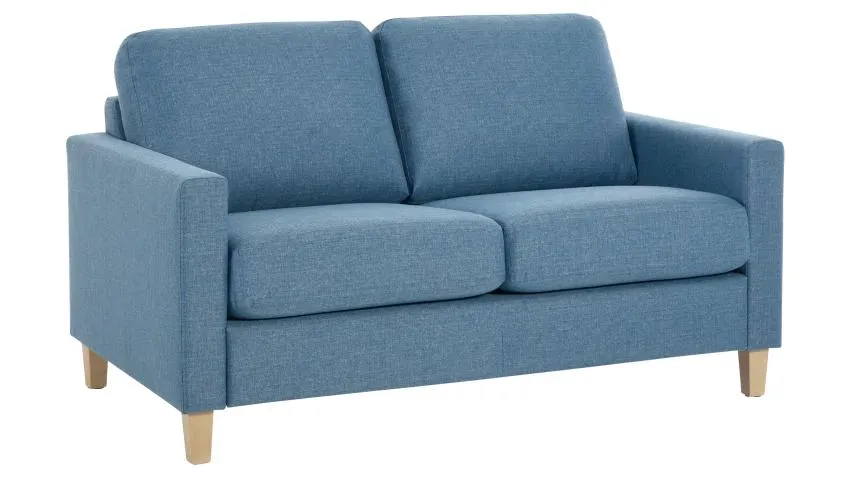 Unico JESPER-sohva, Stark-kangas (sininen, 10 cm käsinoja, jalka 50098 tammi)