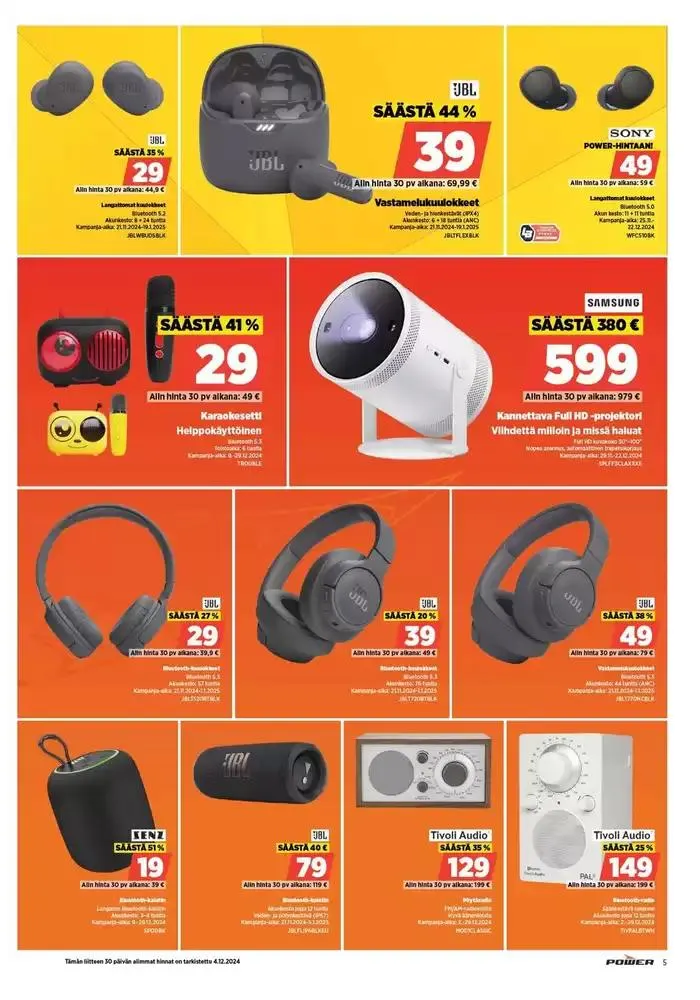 Power tarjoukset voimassa alkaen 16. joulukuuta - 5. tammikuuta 2025 - Tarjouslehti sivu 4