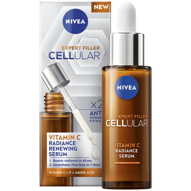 Kasvoseerumi Nivea 30 ml Cellular Expert Filler Vitamin C Radiance Renewing