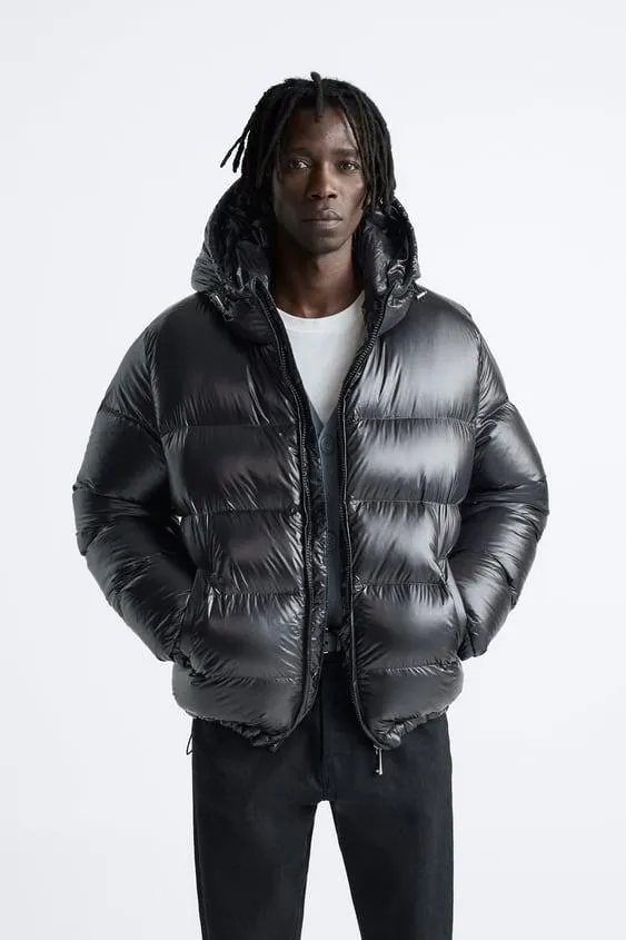 100% FEATHER DOWN PUFFER JACKET
