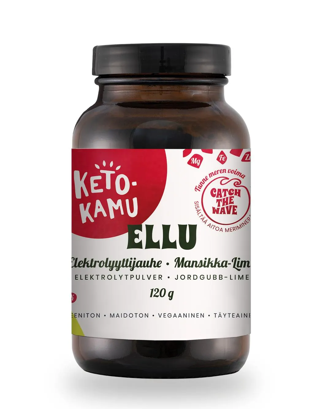 Elektrolyyttijauhe Ellu, mansikka-lime, 120 g