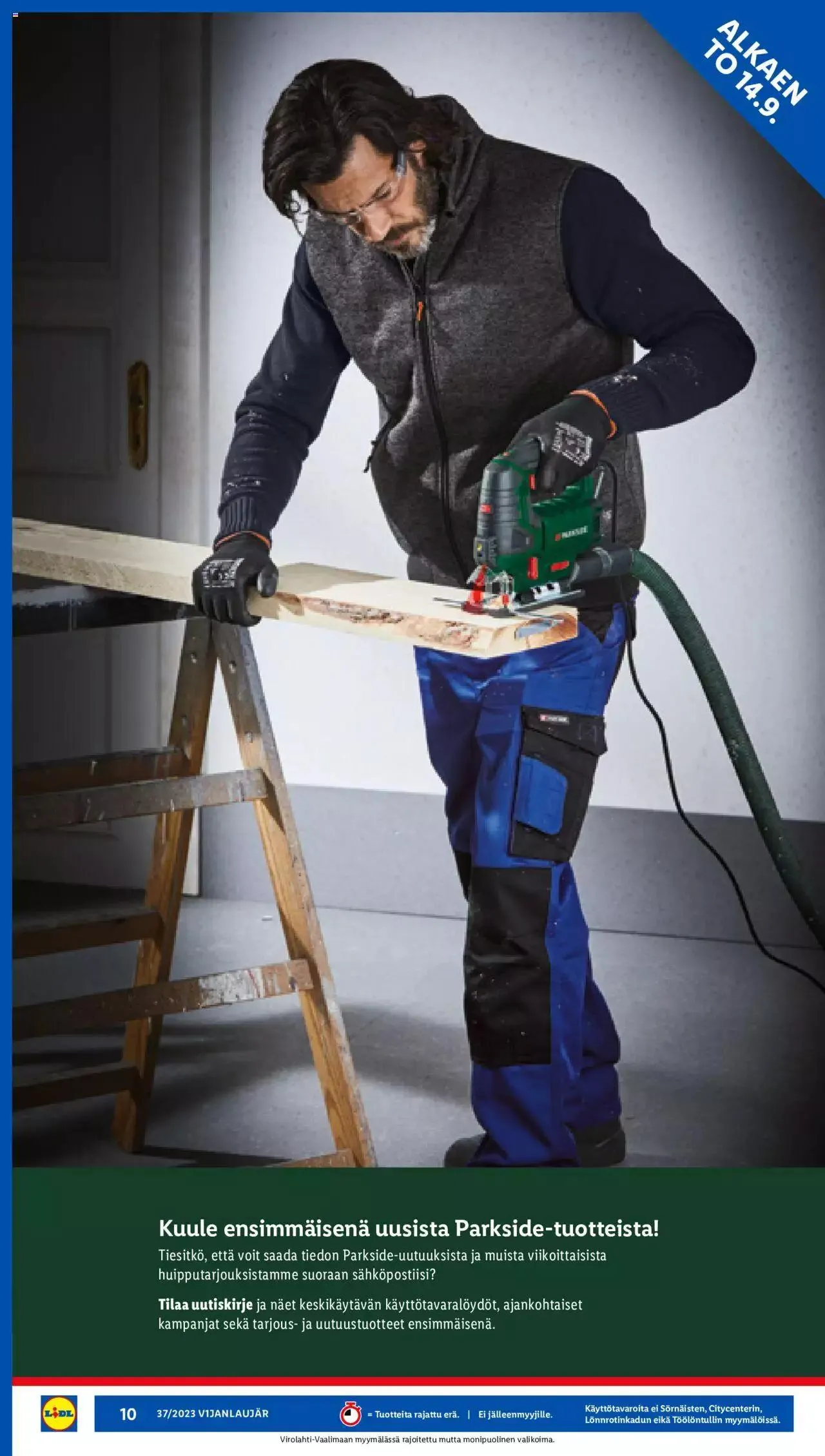 Lidl tarjoukset PARKSIDE voimassa alkaen 14. syyskuuta - 24. syyskuuta 2023 - Tarjouslehti sivu 10