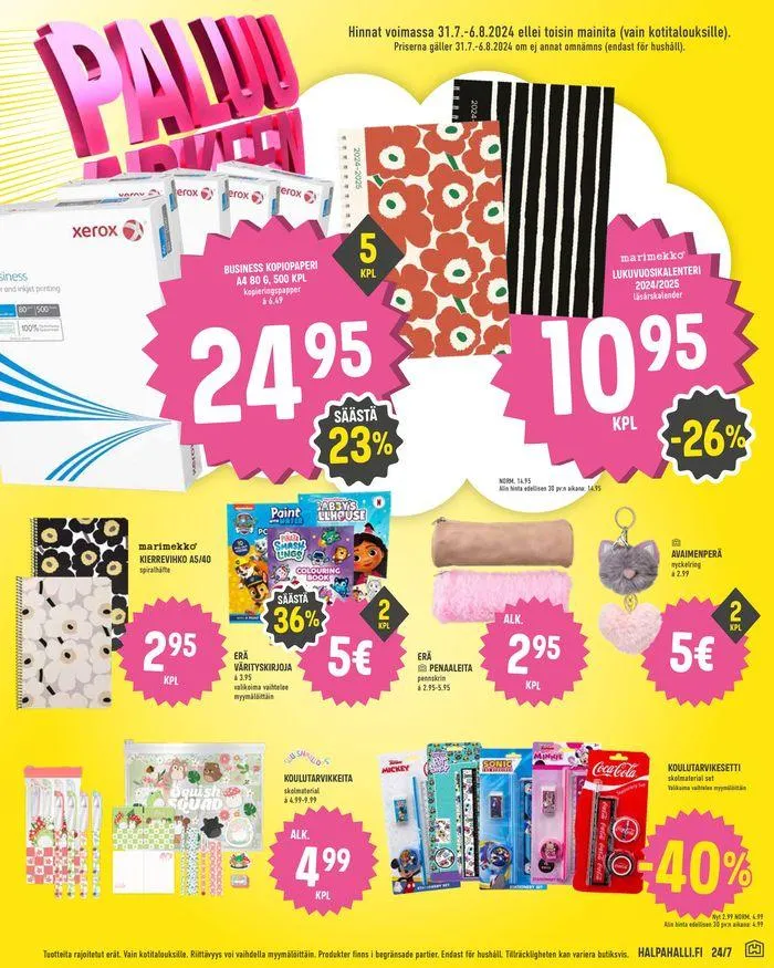 Paluu arkeen voimassa alkaen 31. heinäkuuta - 6. elokuuta 2024 - Tarjouslehti sivu 9
