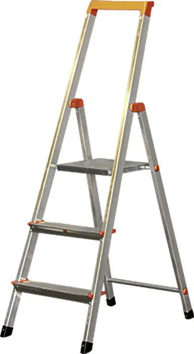 Taloustikkaat Krause Alumiini 3-askelmaiset 2,65 m