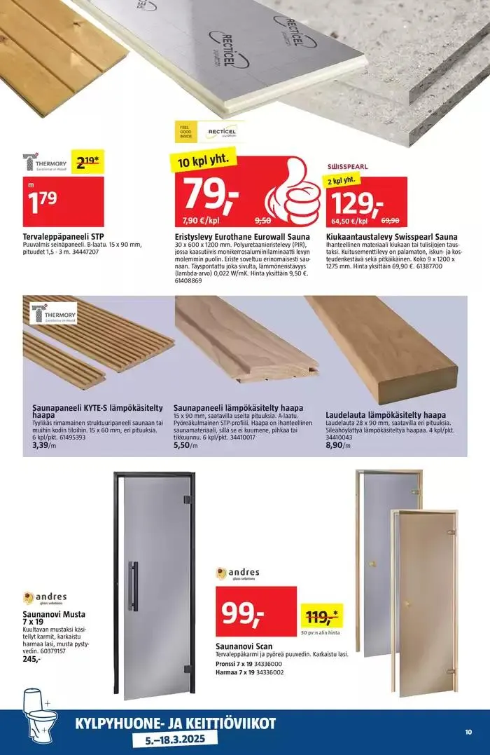 Bauhaus tarjoukset voimassa alkaen 6. maaliskuuta - 18. maaliskuuta 2025 - Tarjouslehti sivu 10