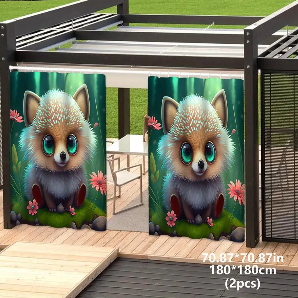 Polyesteri Kylpyhuoneen Ovi Söpö Orava Näyttö Pickify, 180*180cm/71*71col.【2 vnt.】