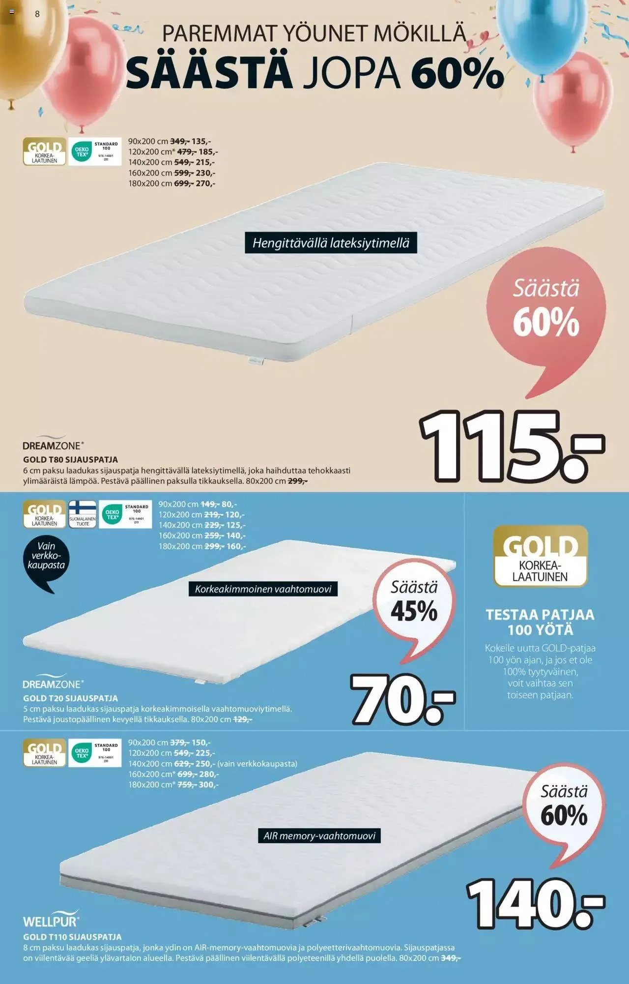 JYSK tarjoukset voimassa alkaen 15. huhtikuuta - 12. toukokuuta 2024 - Tarjouslehti sivu 8