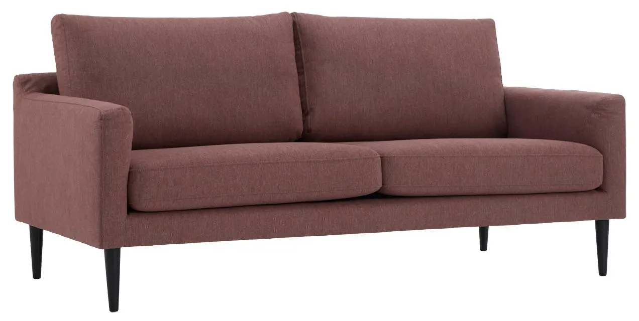 ROSA 3h sohva Gemma-kangas, Terrakotta, jalat musta puu