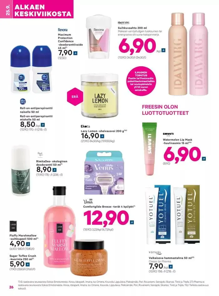 Sokos 3plus1-kuvasto syksy 2024 voimassa alkaen 25. syyskuuta - 9. lokakuuta 2024 - Tarjouslehti sivu 26