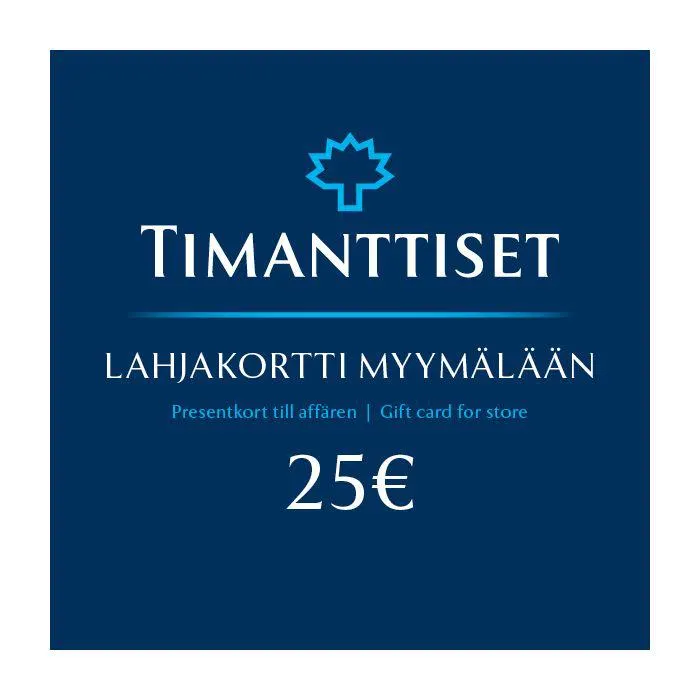 Lahjakortti myymälään 25 €