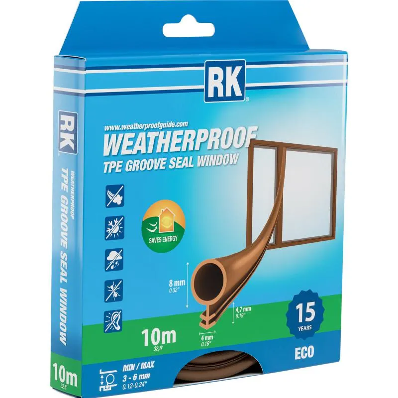 Uratiiviste ikkuna TPE ruskea 8 mm 10 m