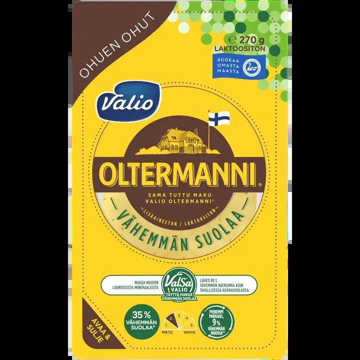 Valio Oltermanni® ohuen ohut e270 g viipale ValSa®
