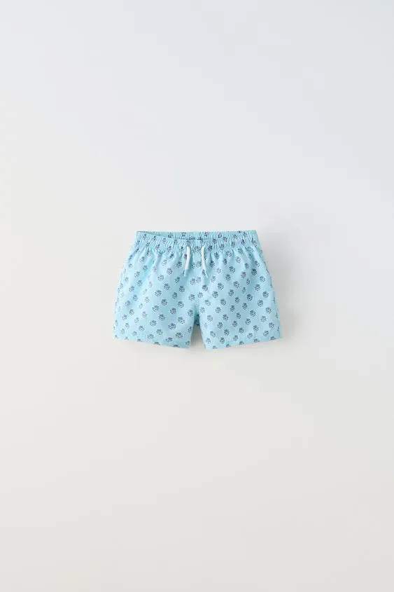 1-6 YEARS/ FLORAL PRINT SWIM SHORTS