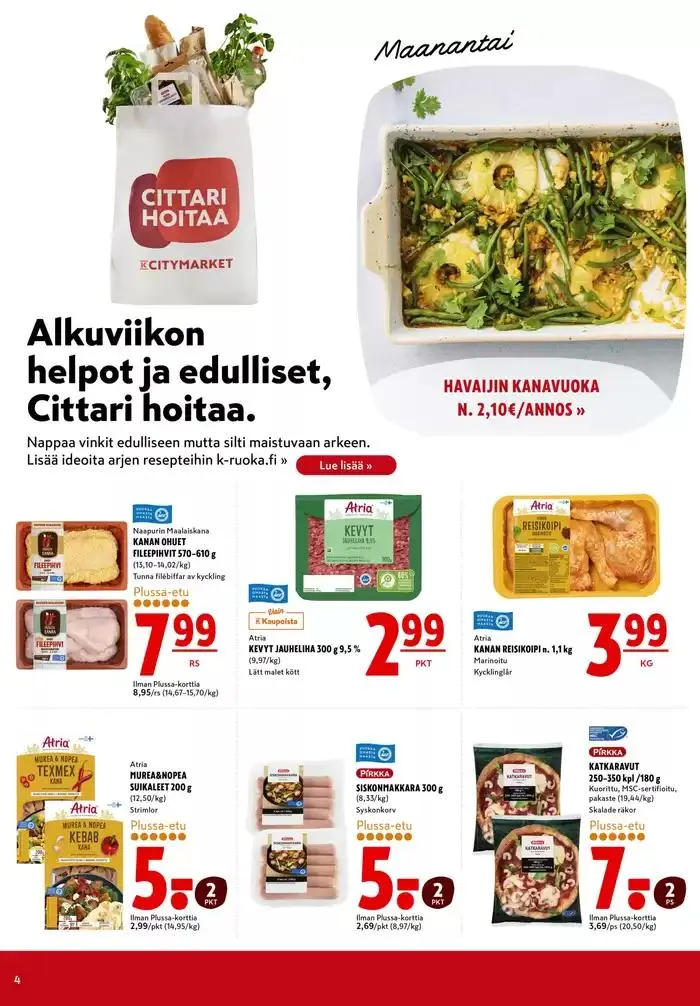 K-citymarket tarjoukset voimassa alkaen 24. helmikuuta - 10. maaliskuuta 2025 - Tarjouslehti sivu 4