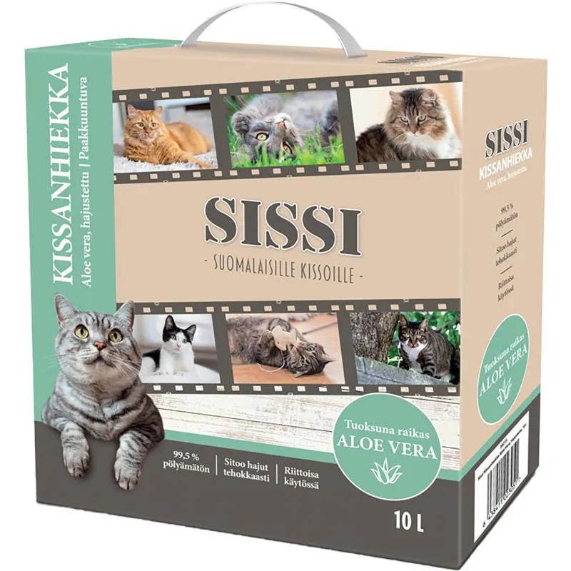 Kissanhiekka Sissi 10 l kissanhiekka aloe vera