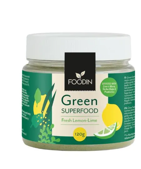 Green Superfood Fresh Lemon-Lime, viherjauhe 120g