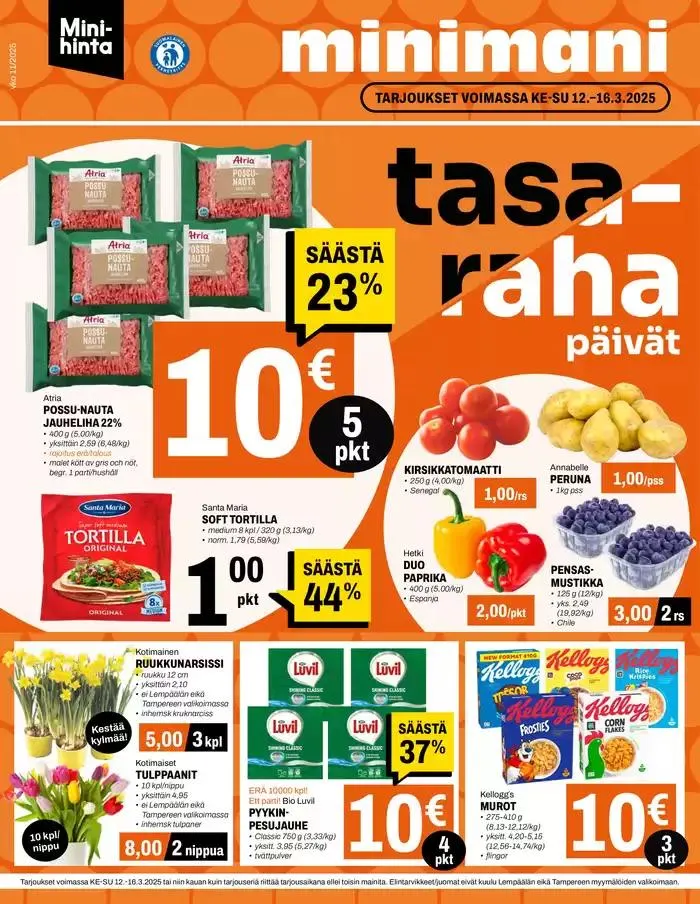 Minimani Yhtiöt Oy voimassa alkaen 12. maaliskuuta - 16. maaliskuuta 2025 - Tarjouslehti sivu 1