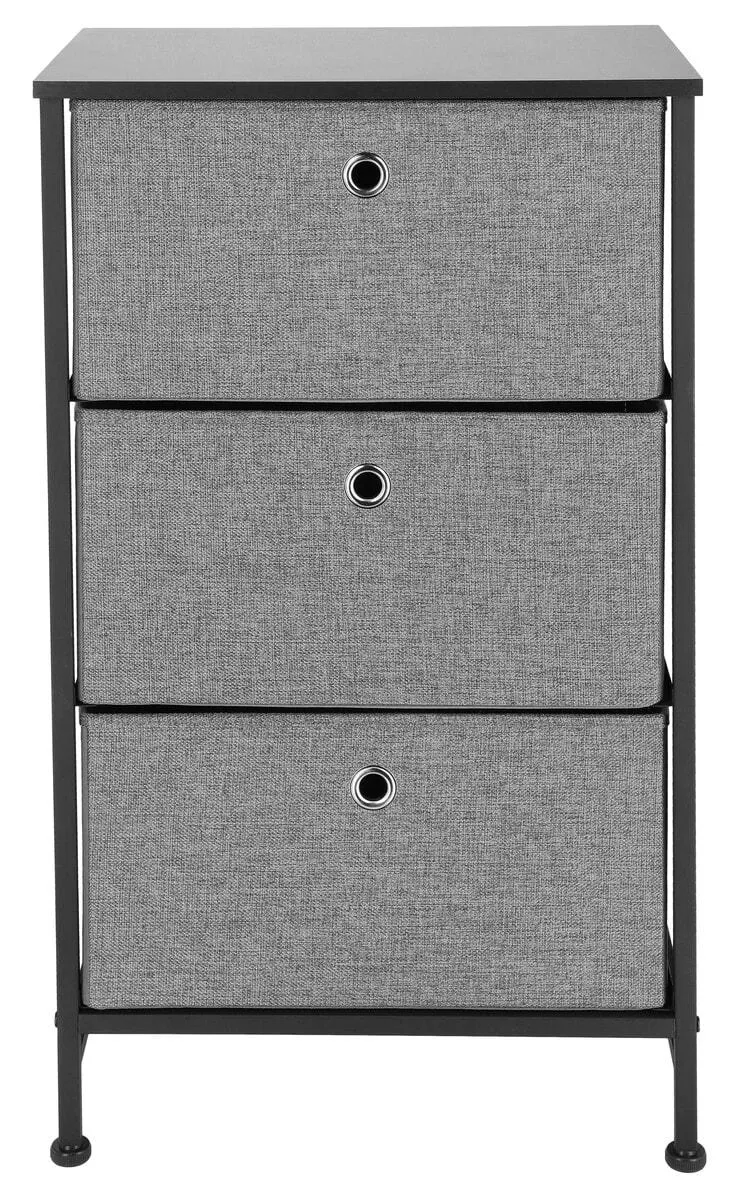 Lipasto metallia, kangaslaatikot, musta