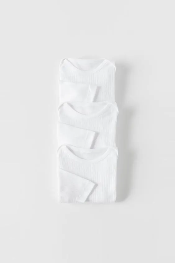 3-PACK OF ROUND NECK BODYSUITS