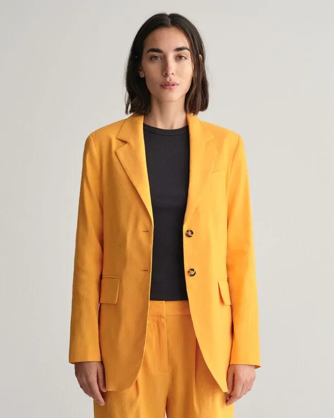 Regular fit ‑mitoitettu joustava pellavableiseri