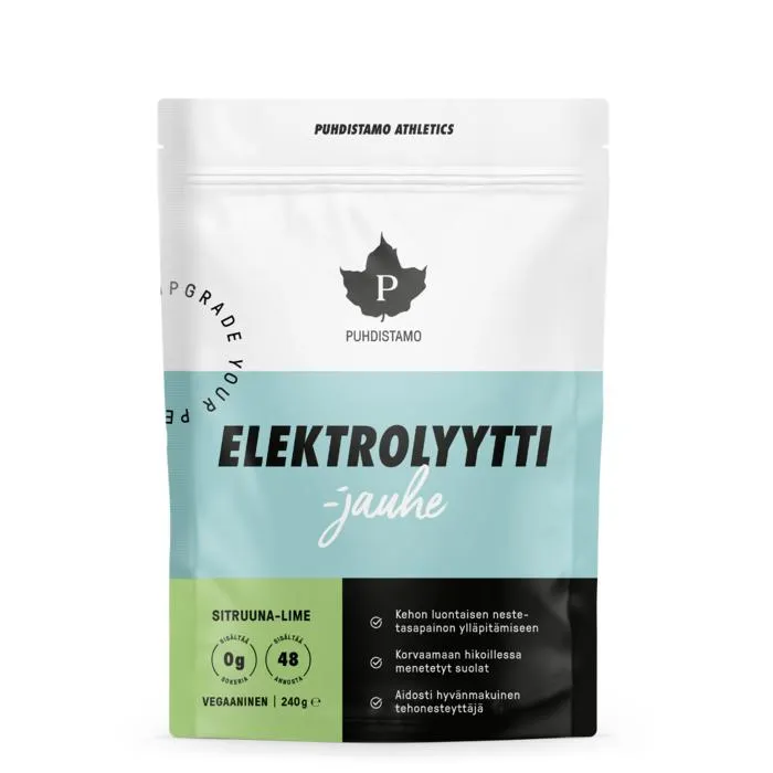 Elektrolyyttijauhe, iso sitruuna-lime, 240 g