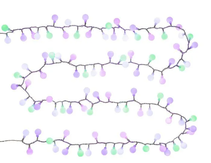 LED-valosarja Airam Bebe 100-os monivärinen 200 cm Roosa Nauha