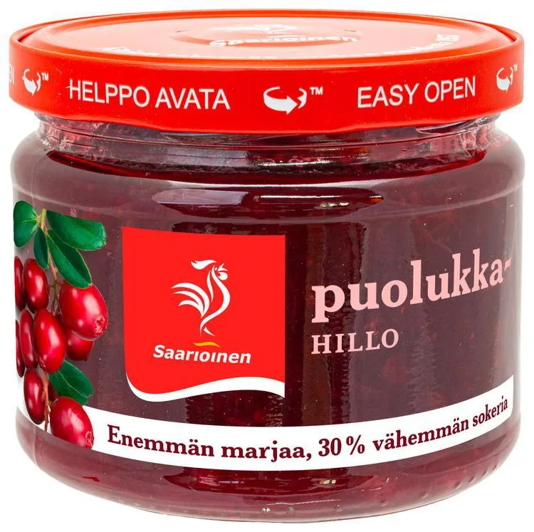 Saarioinen Puolukkahillo vähemmän sokeria 320g