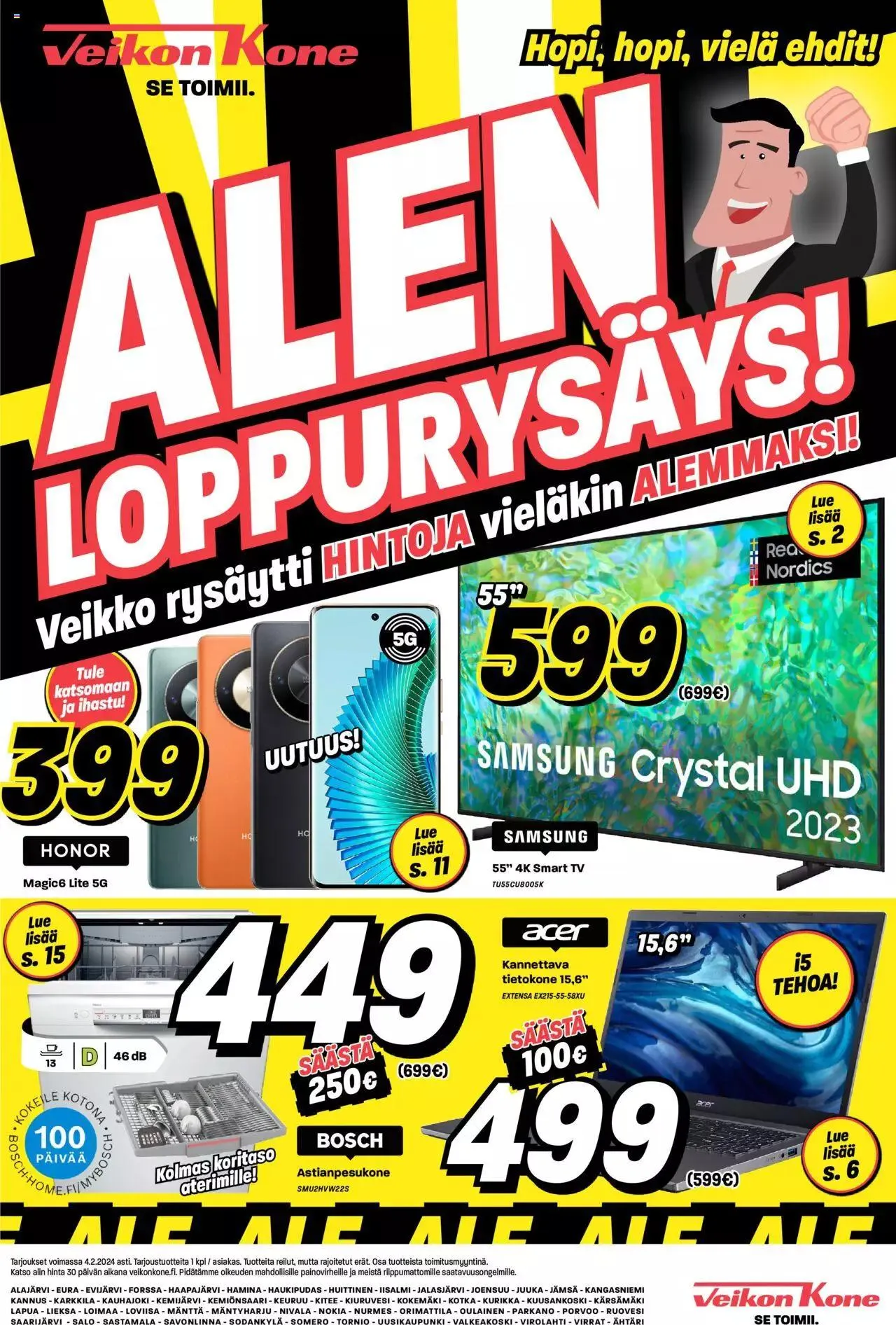Veikon Kone tarjoukset voimassa alkaen 29. tammikuuta - 4. helmikuuta 2024 - Tarjouslehti sivu